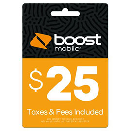 $25 Boost Mobile Re-Boost Card