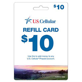 US Cellular $10 Prepaid Card