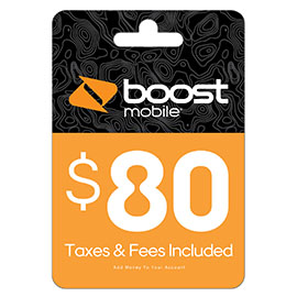 $80 Boost Mobile Re-Boost Card