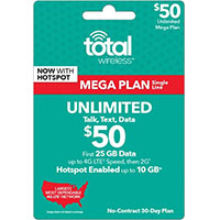 Total Wireless $50 Individual 30 Day Plan