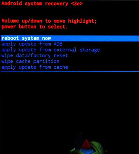 android recovery meny