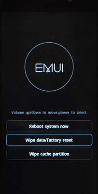 huawei reboot now screen