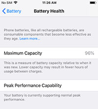 Battery Health - Percentage