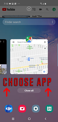 choose app - double screen